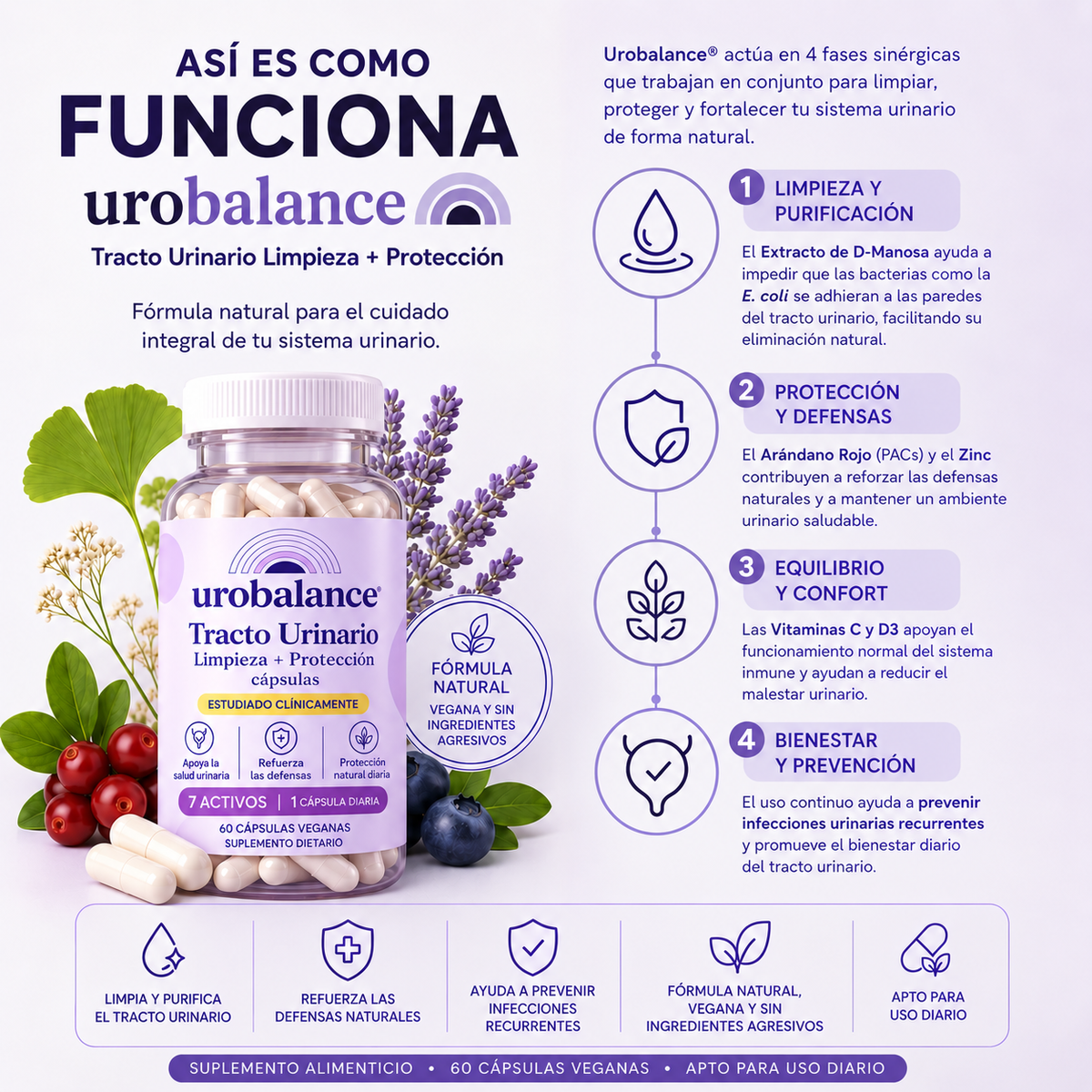 UROBALANCE® Tracto Urinario Limpieza + Protección