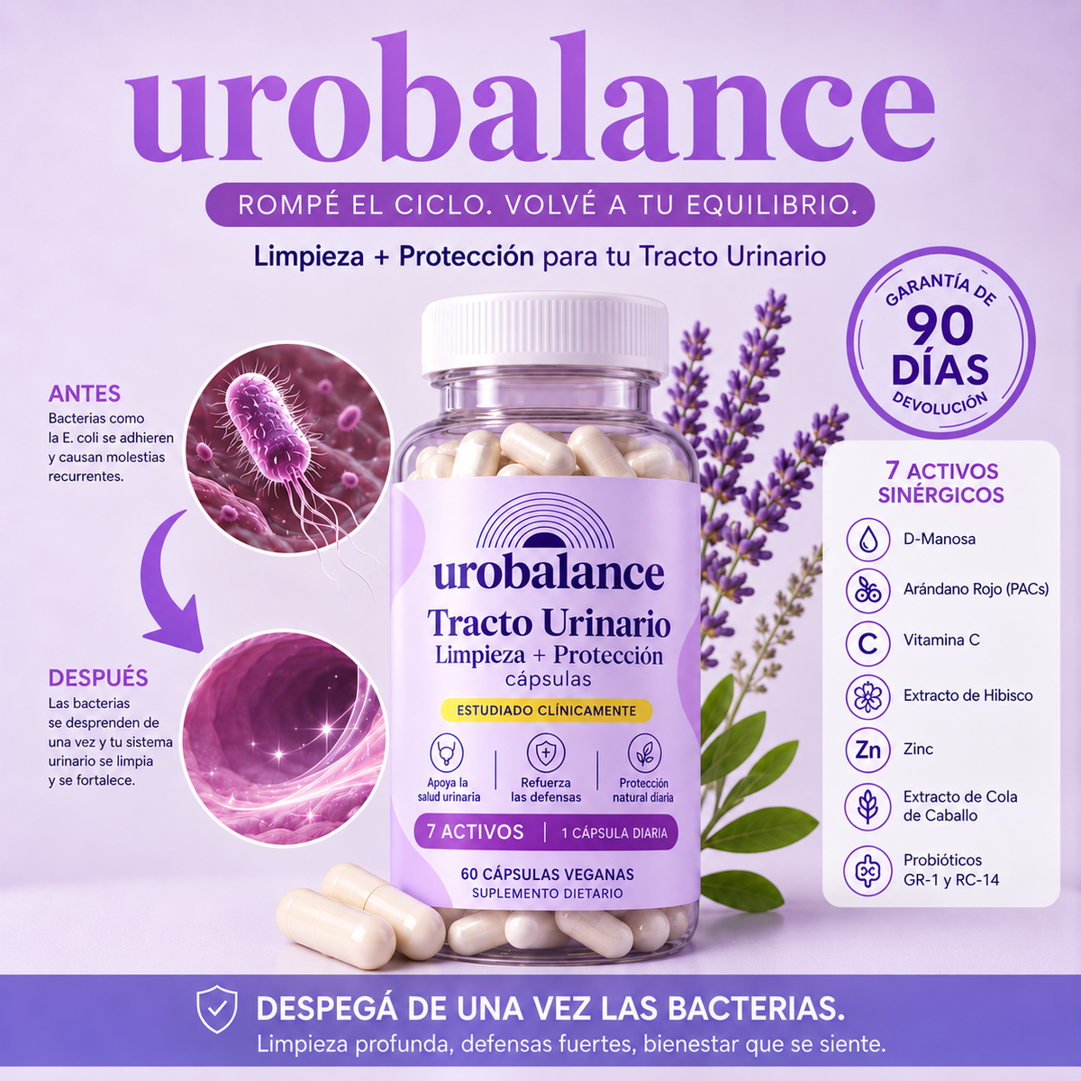UROBALANCE® Tracto Urinario Limpieza + Protección